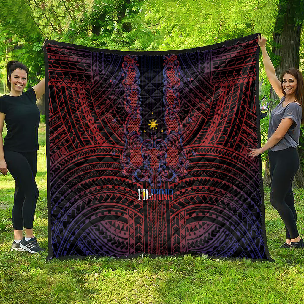 Filipino Barong Tagalog Inspired Quilt Mabuhay Philippines Festival Polynesian Pattern