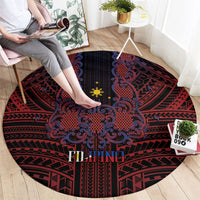 Filipino Barong Tagalog Inspired Round Carpet Mabuhay Philippines Festival Polynesian Pattern