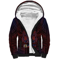 Filipino Barong Tagalog Inspired Personalised Sherpa Hoodie Mabuhay Philippines Festival Polynesian Pattern