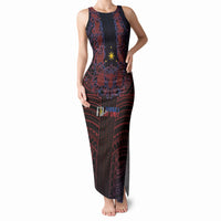 Filipino Barong Tagalog Inspired Personalised Tank Maxi Dress Mabuhay Philippines Festival Polynesian Pattern