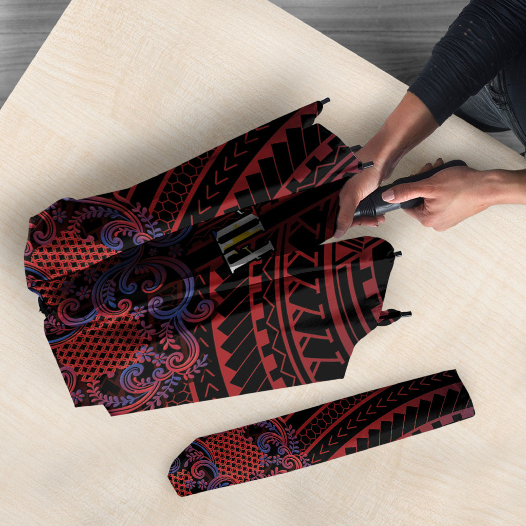 Filipino Barong Tagalog Inspired Umbrella Mabuhay Philippines Festival Polynesian Pattern
