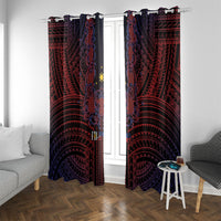 Filipino Barong Tagalog Inspired Window Curtain Mabuhay Philippines Festival Polynesian Pattern