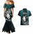 New Zealand Silver Fern Rugby Couples Matching Mermaid Dress and Hawaiian Shirt Aotearoa All Black Dabbing Ball With Maori Paua Shell - Wonder Print Shop