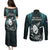 New Zealand Silver Fern Rugby Couples Matching Puletasi Dress and Long Sleeve Button Shirts Aotearoa All Black Dabbing Ball With Maori Paua Shell - Wonder Print Shop