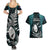 New Zealand Silver Fern Rugby Couples Matching Summer Maxi Dress and Hawaiian Shirt Aotearoa All Black Dabbing Ball With Maori Paua Shell - Wonder Print Shop