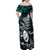 New Zealand Silver Fern Rugby Family Matching Off Shoulder Maxi Dress and Hawaiian Shirt Aotearoa All Black Dabbing Ball With Maori Paua Shell - Wonder Print Shop