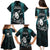 New Zealand Silver Fern Rugby Family Matching Puletasi Dress and Hawaiian Shirt Aotearoa All Black Dabbing Ball With Maori Paua Shell - Wonder Print Shop