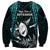 New Zealand Silver Fern Rugby Sweatshirt Aotearoa All Black Dabbing Ball With Maori Paua Shell - Wonder Print Shop