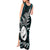 New Zealand Silver Fern Rugby Tank Maxi Dress Aotearoa All Black Dabbing Ball With Maori Paua Shell - Wonder Print Shop