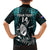 Custom New Zealand Silver Fern Rugby Kid Hawaiian Shirt Aotearoa All Black Dabbing Ball With Maori Paua Shell - Wonder Print Shop