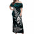 Custom New Zealand Silver Fern Rugby Off Shoulder Maxi Dress Aotearoa All Black Dabbing Ball With Maori Paua Shell - Wonder Print Shop