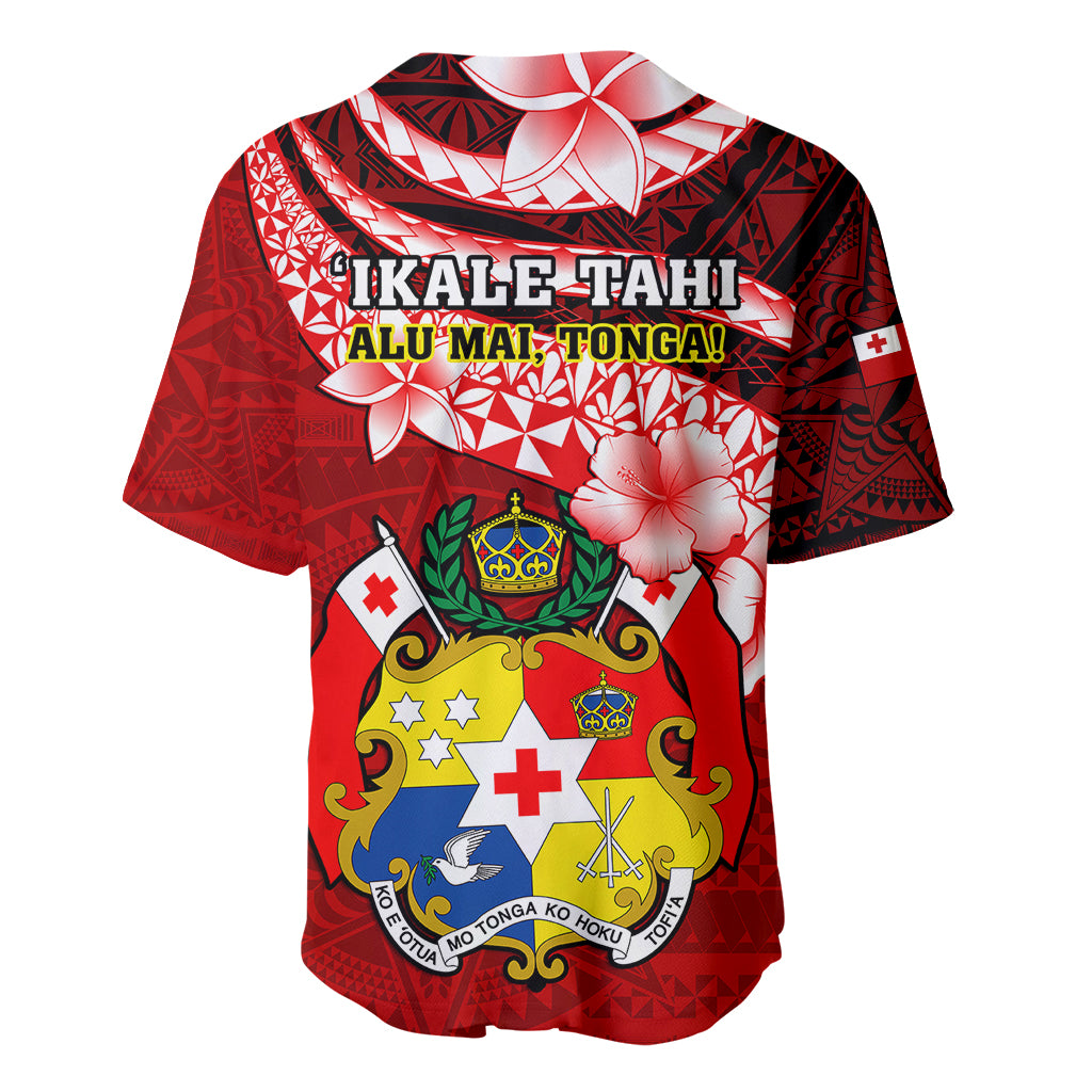 Tonga Rugby Baseball Jersey Ikale Tahi Tongan Ngatu Pattern With Dabbing Ball - Wonder Print Shop