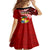 Tonga Rugby Family Matching Summer Maxi Dress and Hawaiian Shirt Ikale Tahi Tongan Ngatu Pattern With Dabbing Ball - Wonder Print Shop