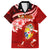Tonga Rugby Family Matching Summer Maxi Dress and Hawaiian Shirt Ikale Tahi Tongan Ngatu Pattern With Dabbing Ball - Wonder Print Shop