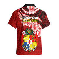 Tonga Rugby Hawaiian Shirt Ikale Tahi Tongan Ngatu Pattern With Dabbing Ball - Wonder Print Shop