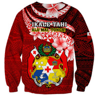 Tonga Rugby Sweatshirt Ikale Tahi Tongan Ngatu Pattern With Dabbing Ball - Wonder Print Shop