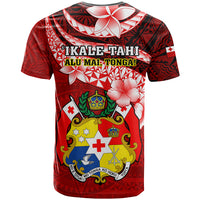 Tonga Rugby T Shirt Ikale Tahi Tongan Ngatu Pattern With Dabbing Ball - Wonder Print Shop