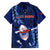Samoa Rugby Kid Hawaiian Shirt Manu Samoa Ula Fala Dabbing Ball Polynesian Blue Version - Wonder Print Shop