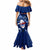 Samoa Rugby Mermaid Dress Manu Samoa Ula Fala Dabbing Ball Polynesian Blue Version - Wonder Print Shop
