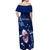Samoa Rugby Off Shoulder Maxi Dress Manu Samoa Ula Fala Dabbing Ball Polynesian Blue Version - Wonder Print Shop