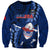Samoa Rugby Sweatshirt Manu Samoa Ula Fala Dabbing Ball Polynesian Blue Version - Wonder Print Shop