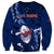 Samoa Rugby Sweatshirt Manu Samoa Ula Fala Dabbing Ball Polynesian Blue Version - Wonder Print Shop