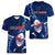 Samoa Rugby Women V Neck T Shirt Manu Samoa Ula Fala Dabbing Ball Polynesian Blue Version - Wonder Print Shop