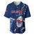Custom Samoa Rugby Baseball Jersey Manu Samoa Ula Fala Dabbing Ball Polynesian Blue Version - Wonder Print Shop