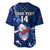 Custom Samoa Rugby Baseball Jersey Manu Samoa Ula Fala Dabbing Ball Polynesian Blue Version - Wonder Print Shop