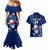 Custom Samoa Rugby Couples Matching Mermaid Dress and Hawaiian Shirt Manu Samoa Ula Fala Dabbing Ball Polynesian Blue Version - Wonder Print Shop