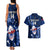 Custom Samoa Rugby Couples Matching Tank Maxi Dress and Hawaiian Shirt Manu Samoa Ula Fala Dabbing Ball Polynesian Blue Version - Wonder Print Shop