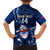 Custom Samoa Rugby Family Matching Long Sleeve Bodycon Dress and Hawaiian Shirt Manu Samoa Ula Fala Dabbing Ball Polynesian Blue Version - Wonder Print Shop