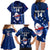 Custom Samoa Rugby Family Matching Long Sleeve Bodycon Dress and Hawaiian Shirt Manu Samoa Ula Fala Dabbing Ball Polynesian Blue Version - Wonder Print Shop