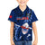 Custom Samoa Rugby Family Matching Long Sleeve Bodycon Dress and Hawaiian Shirt Manu Samoa Ula Fala Dabbing Ball Polynesian Blue Version - Wonder Print Shop