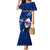 Custom Samoa Rugby Family Matching Mermaid Dress and Hawaiian Shirt Manu Samoa Ula Fala Dabbing Ball Polynesian Blue Version - Wonder Print Shop