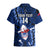 Custom Samoa Rugby Hawaiian Shirt Manu Samoa Ula Fala Dabbing Ball Polynesian Blue Version - Wonder Print Shop