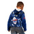 Custom Samoa Rugby Kid Hoodie Manu Samoa Ula Fala Dabbing Ball Polynesian Blue Version - Wonder Print Shop