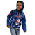 Custom Samoa Rugby Kid Hoodie Manu Samoa Ula Fala Dabbing Ball Polynesian Blue Version - Wonder Print Shop