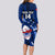 Custom Samoa Rugby Long Sleeve Bodycon Dress Manu Samoa Ula Fala Dabbing Ball Polynesian Blue Version - Wonder Print Shop