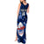 Custom Samoa Rugby Tank Maxi Dress Manu Samoa Ula Fala Dabbing Ball Polynesian Blue Version - Wonder Print Shop