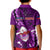 Samoa Rugby Kid Polo Shirt Manu Samoa Ula Fala Dabbing Ball Polynesian Purple Version - Wonder Print Shop