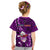 Samoa Rugby Kid T Shirt Manu Samoa Ula Fala Dabbing Ball Polynesian Purple Version - Wonder Print Shop