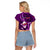 Samoa Rugby Raglan Cropped T Shirt Manu Samoa Ula Fala Dabbing Ball Polynesian Purple Version - Wonder Print Shop