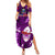 Samoa Rugby Summer Maxi Dress Manu Samoa Ula Fala Dabbing Ball Polynesian Purple Version - Wonder Print Shop