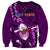 Samoa Rugby Sweatshirt Manu Samoa Ula Fala Dabbing Ball Polynesian Purple Version - Wonder Print Shop