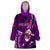 Samoa Rugby Wearable Blanket Hoodie Manu Samoa Ula Fala Dabbing Ball Polynesian Purple Version - Wonder Print Shop