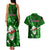 Samoa Rugby Couples Matching Tank Maxi Dress and Hawaiian Shirt Manu Samoa Ula Fala Dabbing Ball Polynesian Green Version - Wonder Print Shop