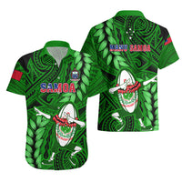 Samoa Rugby Hawaiian Shirt Manu Samoa Ula Fala Dabbing Ball Polynesian Green Version - Wonder Print Shop