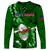 Samoa Rugby Long Sleeve Shirt Manu Samoa Ula Fala Dabbing Ball Polynesian Green Version - Wonder Print Shop