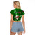 Samoa Rugby Raglan Cropped T Shirt Manu Samoa Ula Fala Dabbing Ball Polynesian Green Version - Wonder Print Shop